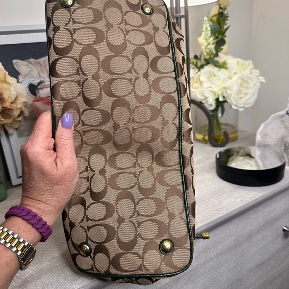 Coach 1941 Green and Tan Signature Tote Bag 2013 - Picture 7 of 10